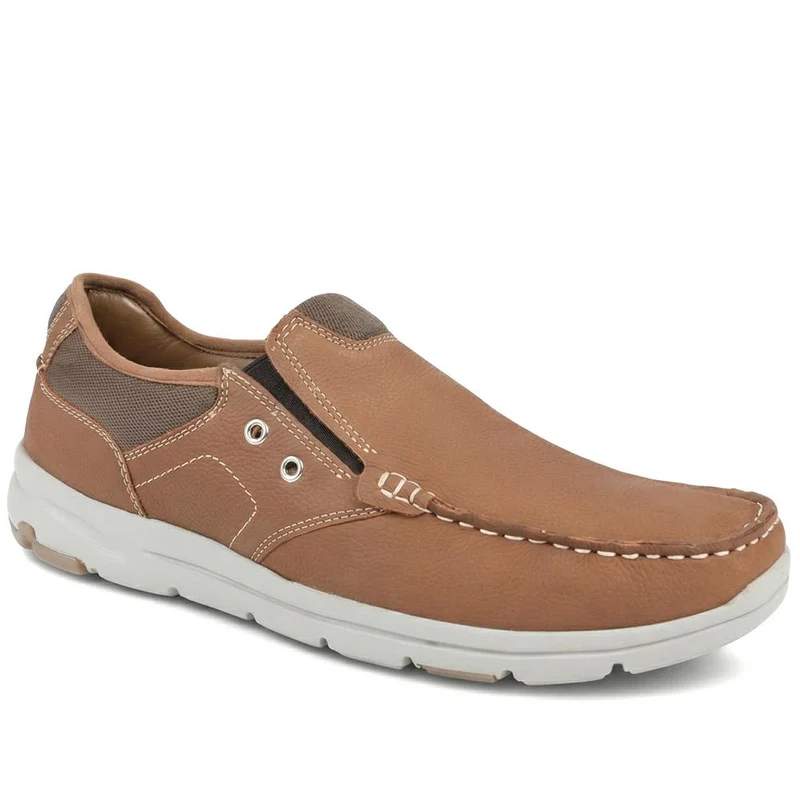 Premium Leather Slip On Shoes - SHAFI43002 / 329 320