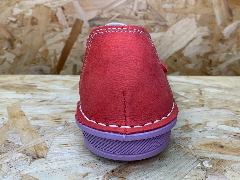 On Foot Leder-Flats für Damen - Rot