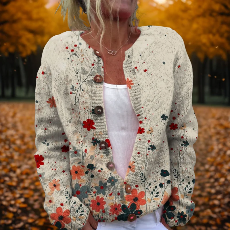 Amelia | Elegante Und Kuschelige Herbst-Strickjacke Für Damen