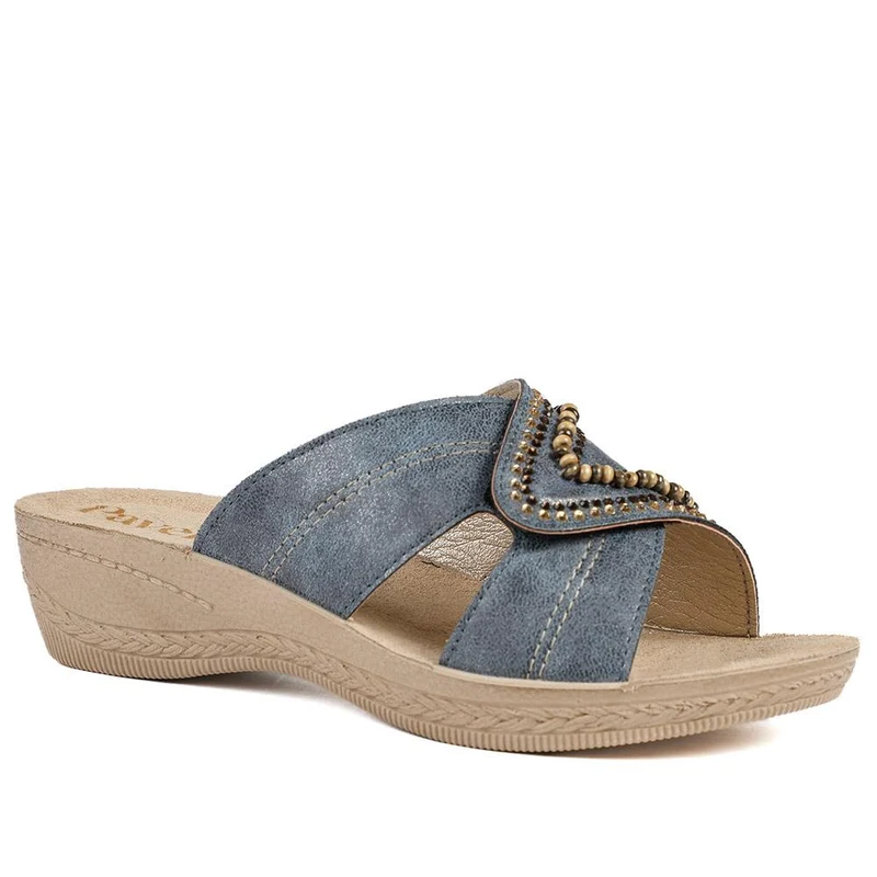 Adjustable Leather Mule Sandals - INB43008 / 329 128
