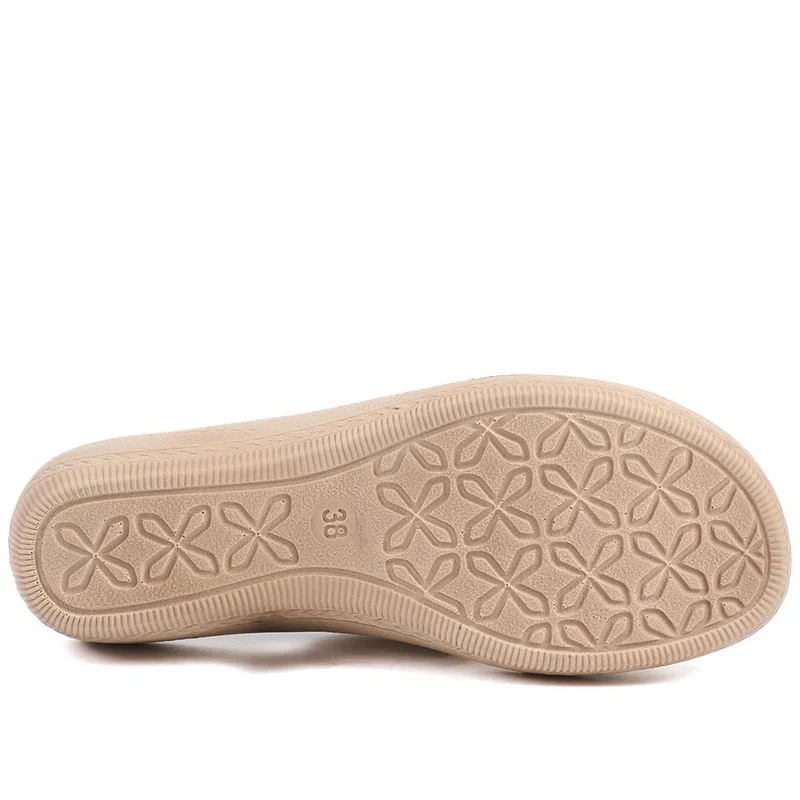 Adjustable Lightweight Mule Sandals - INB43008 / 329 128 - Gold