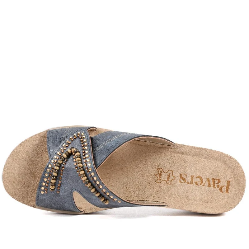 Adjustable Lightweight Mule Sandals - INB43008 / 329 128 - Blue