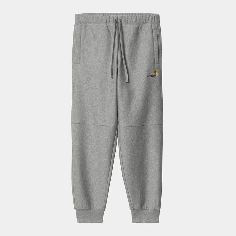 Carhartt WIP Herren American Script Jogginghose - Grau meliert