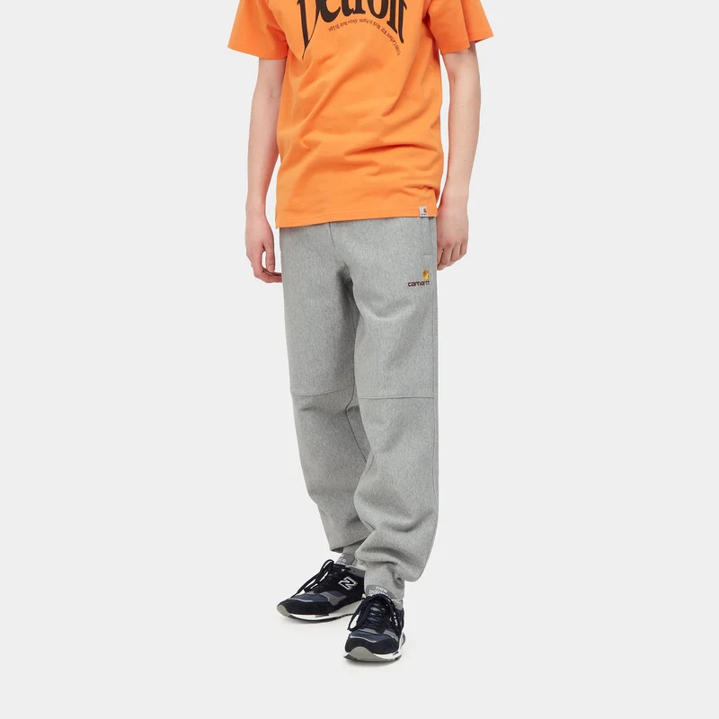 Carhartt WIP Herren American Script Jogginghose - Grau meliert