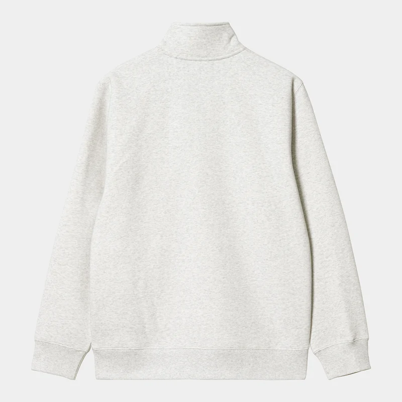 Carhartt WIP Herren Chase Zip Sweat Top – Ash Heather / Gold