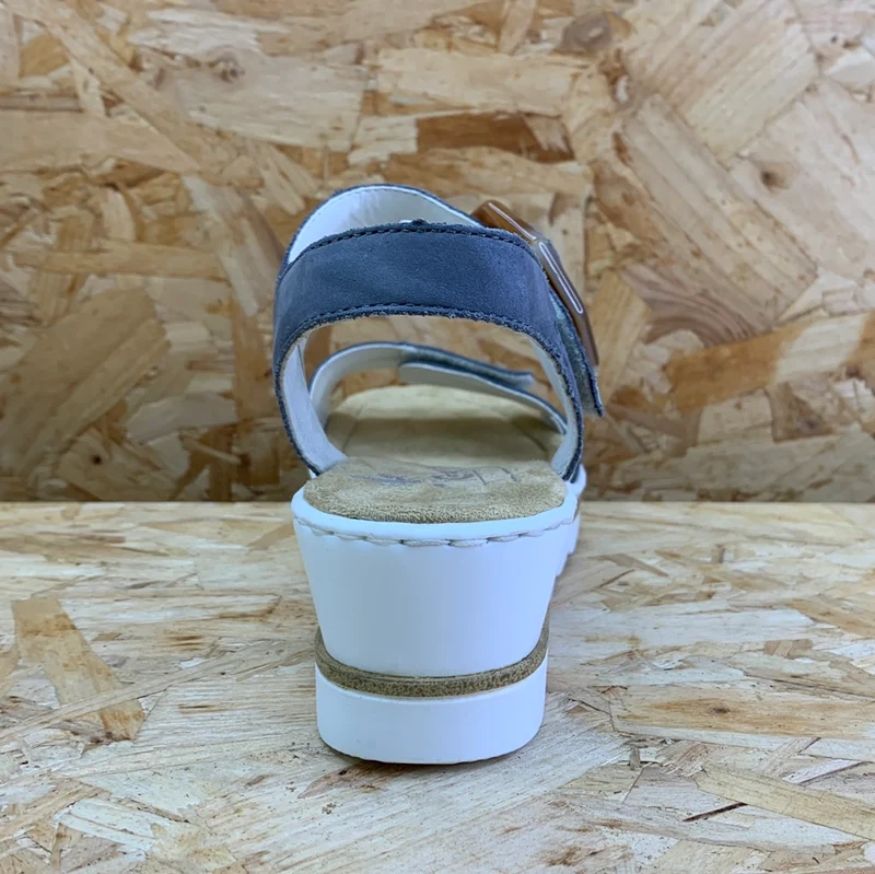 Rieker Modische Sandalen mit Keilabsatz für Damen - Jeans