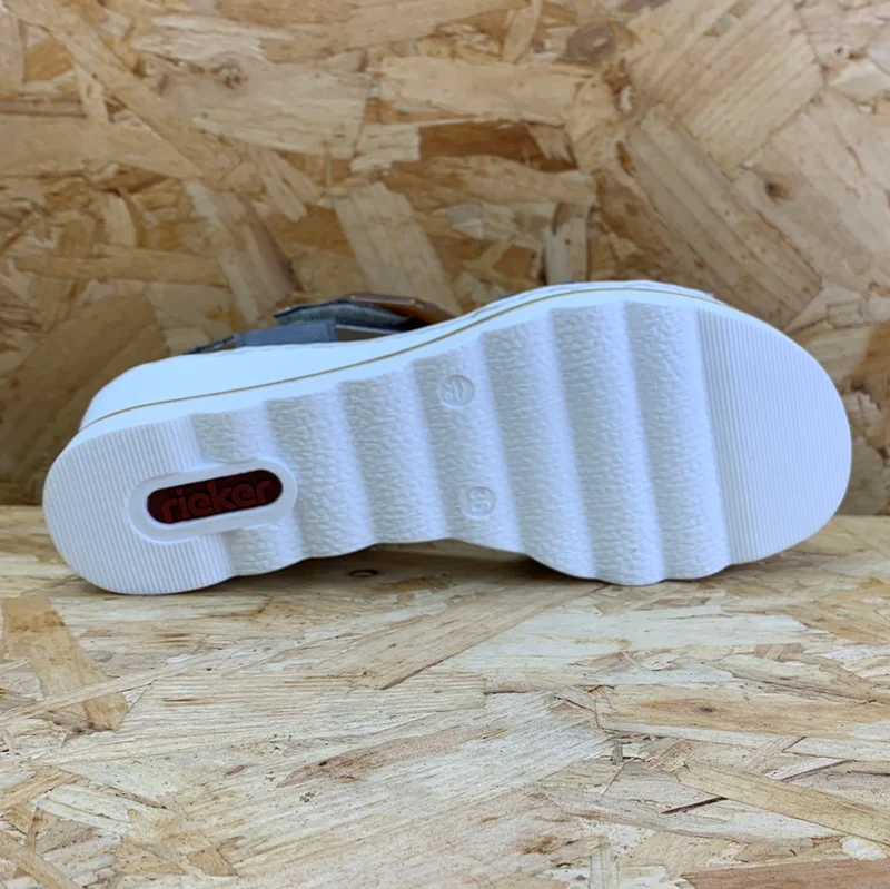 Rieker Modische Sandalen mit Keilabsatz für Damen - Jeans