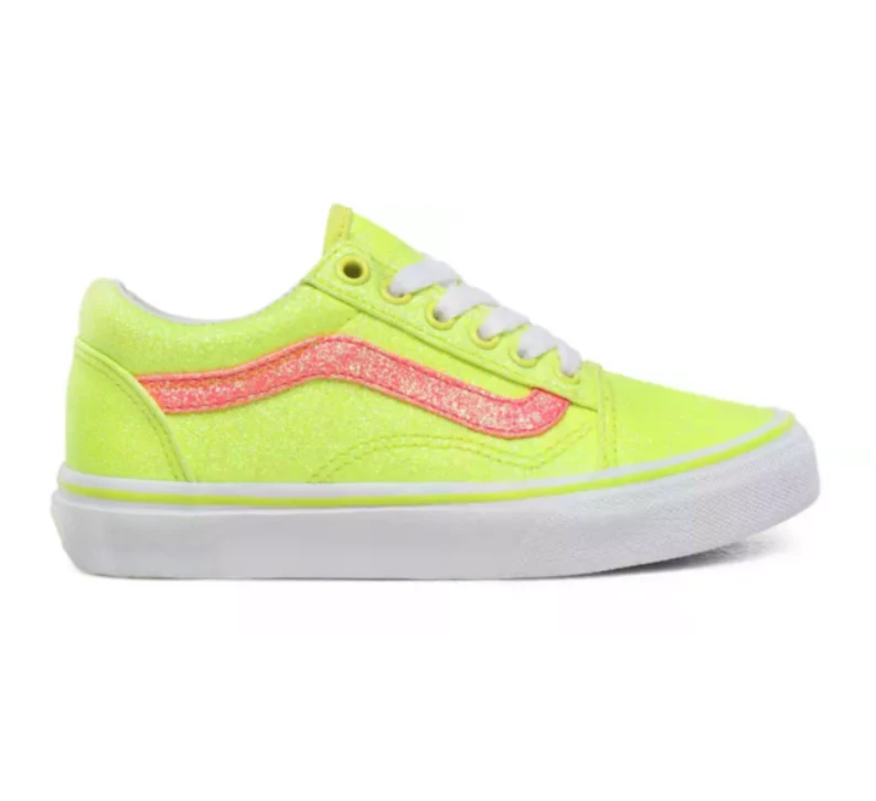 VANS Kinder Old Skool Neon Glitter Turnschuh - Gelb
