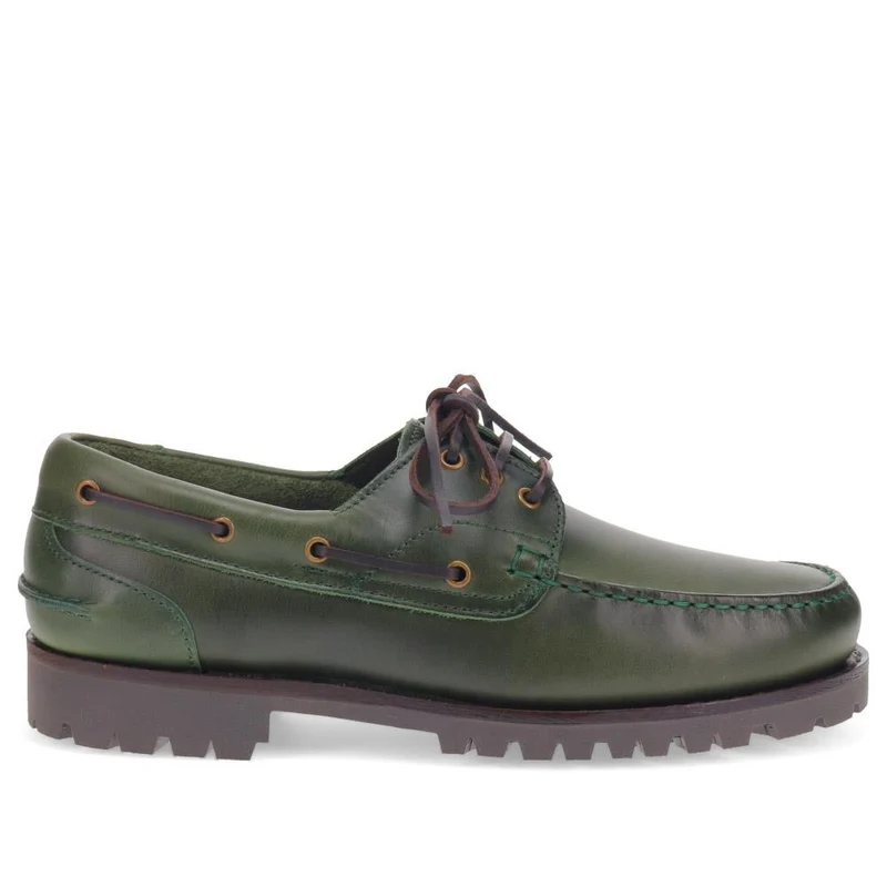 Pickering2 Leather Boat Shoes - PICKERING2 / 325 137 - Khaki
