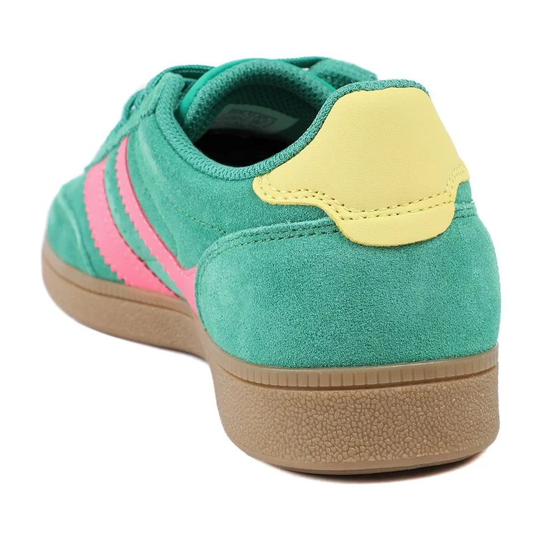 Bellissimo Leather Striped Lace Up Trainers - BELDINGX43005 / 329 348 - Green-Pink