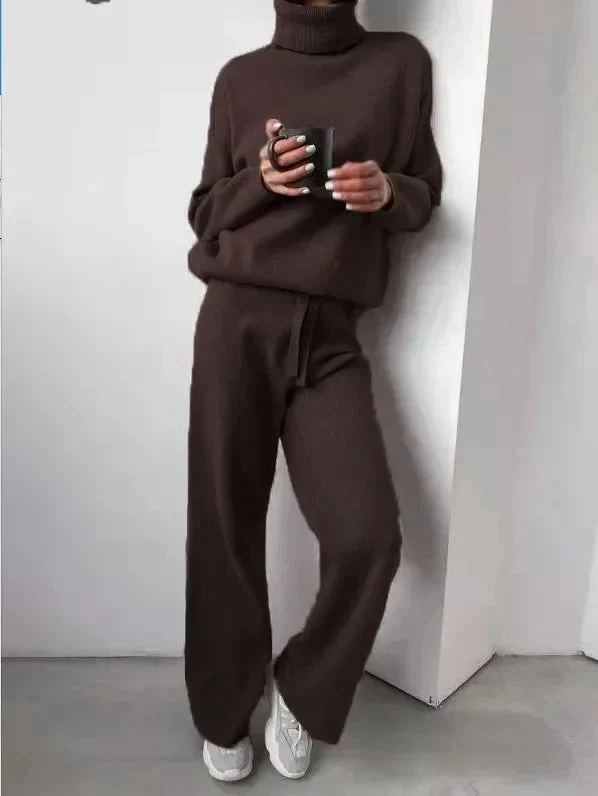 Elena | Elegantes und Kuscheliges Zweiteiliges Set mit Rollkragen