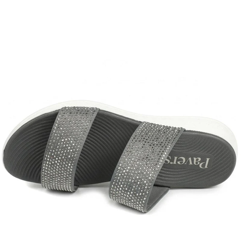 Lightweight Slip On Mule Sandals - BAIZH43006 / 329 054 - Dark Grey