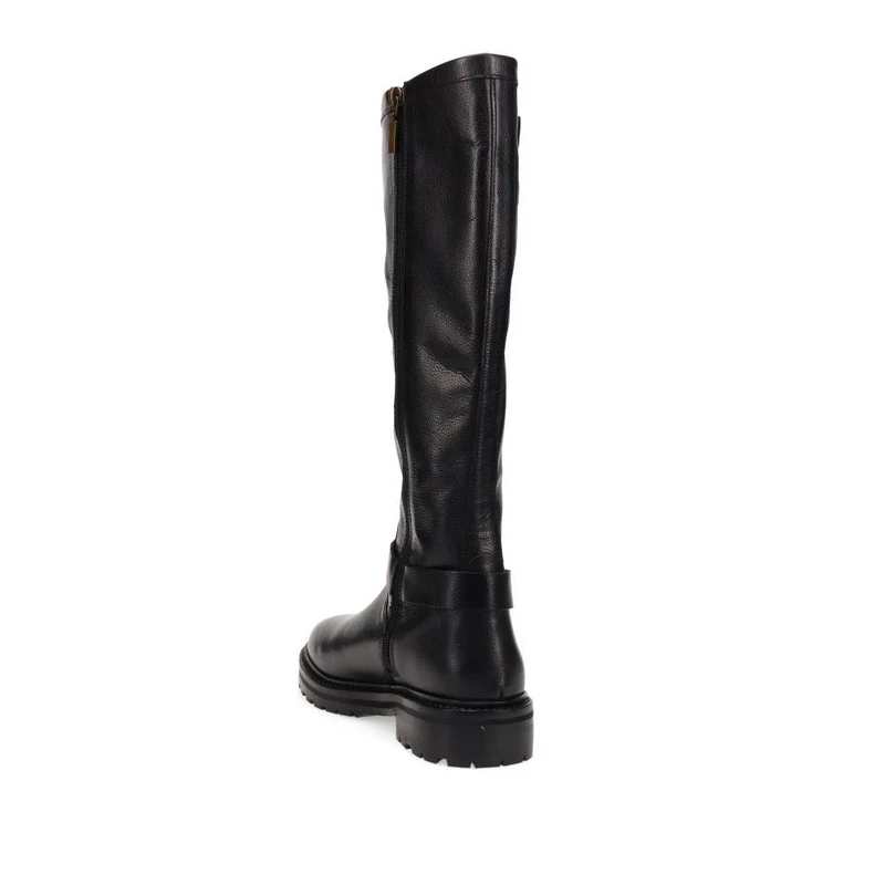 Elstree Casual Leather Long Boots - ELSTREE / 325 854 - Black