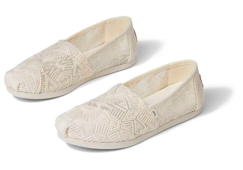 TOMS Alpargata-Espadrille aus Spitze für Damen – Natur