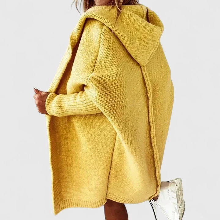 Isabelle | Oversized Strickjacke Mit Kapuze Für Damen