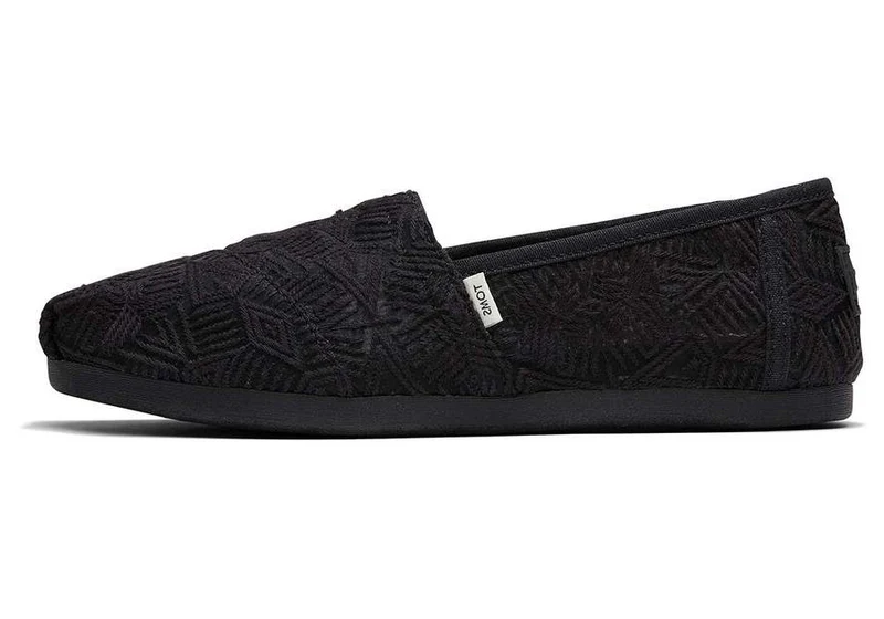 TOMS Alpargata-Espadrille aus Spitze für Damen – Schwarz