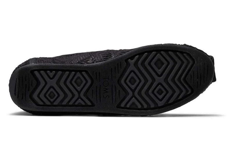 TOMS Alpargata-Espadrille aus Spitze für Damen – Schwarz