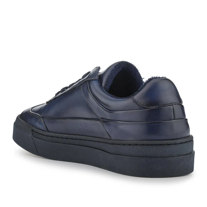 Thorne Leather Lace-Up Trainers - THORNE / 328 499 - Navy