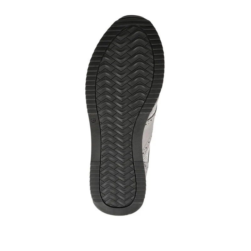 Sergio Lace-Up Leather Trainers - SERGIO / 328 071 - Grey Suede