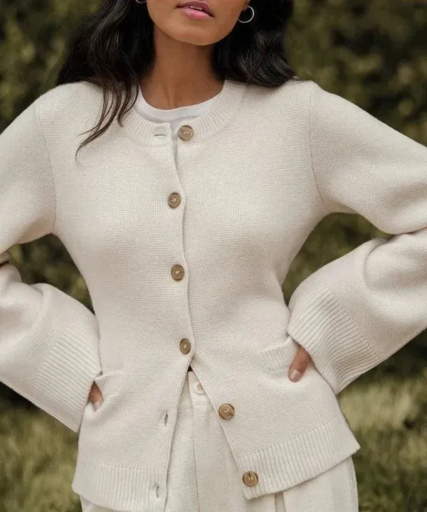 Martina | Elegante Und Warme Strick-Strickjacke Aus Wollmischung