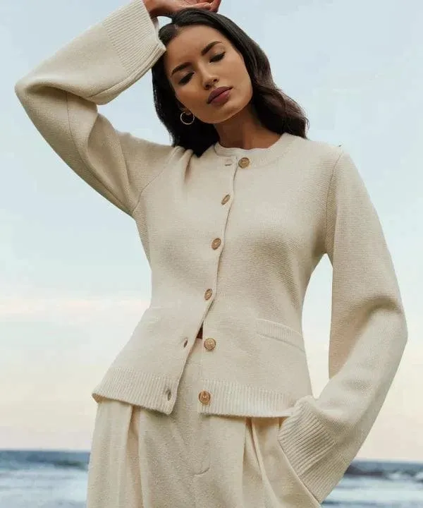 Martina | Elegante Und Warme Strick-Strickjacke Aus Wollmischung