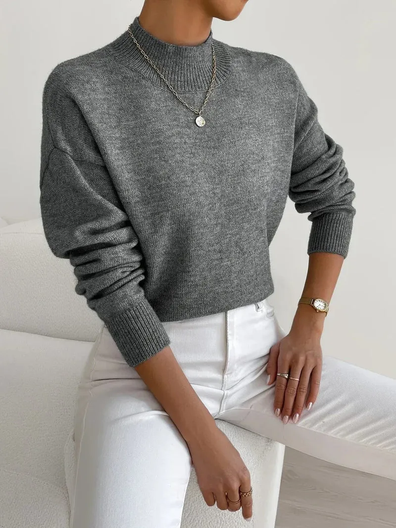 Clara | Eleganter Und Gemütlicher Stehkragenpullover Für Damen