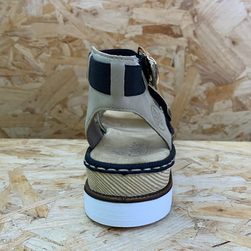 Rieker Damenmode-Sandale – Giraffen-Print