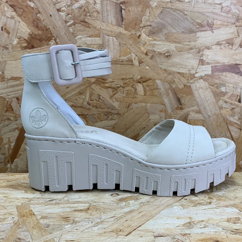 Rieker Modische Keilsandalette für Damen – Beige