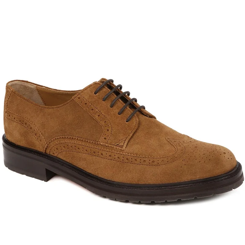 Kingsbay Men's Leather Brogues - KINGSBAY / 320 142 - Tobacco