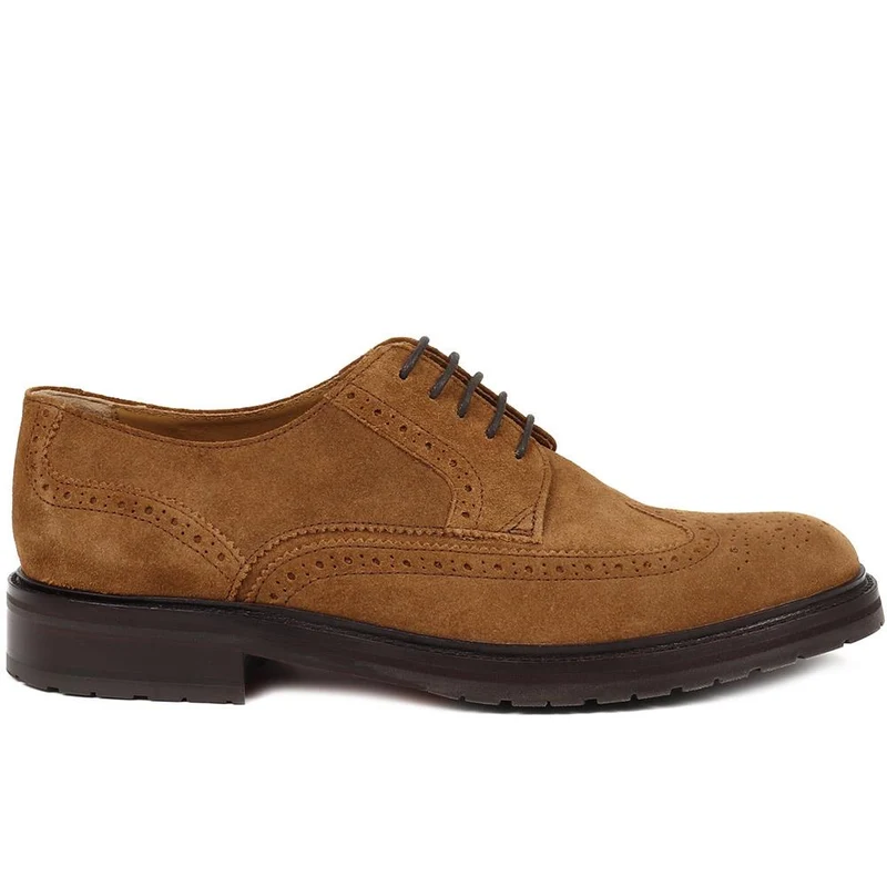 Kingsbay Men's Leather Brogues - KINGSBAY / 320 142 - Tobacco