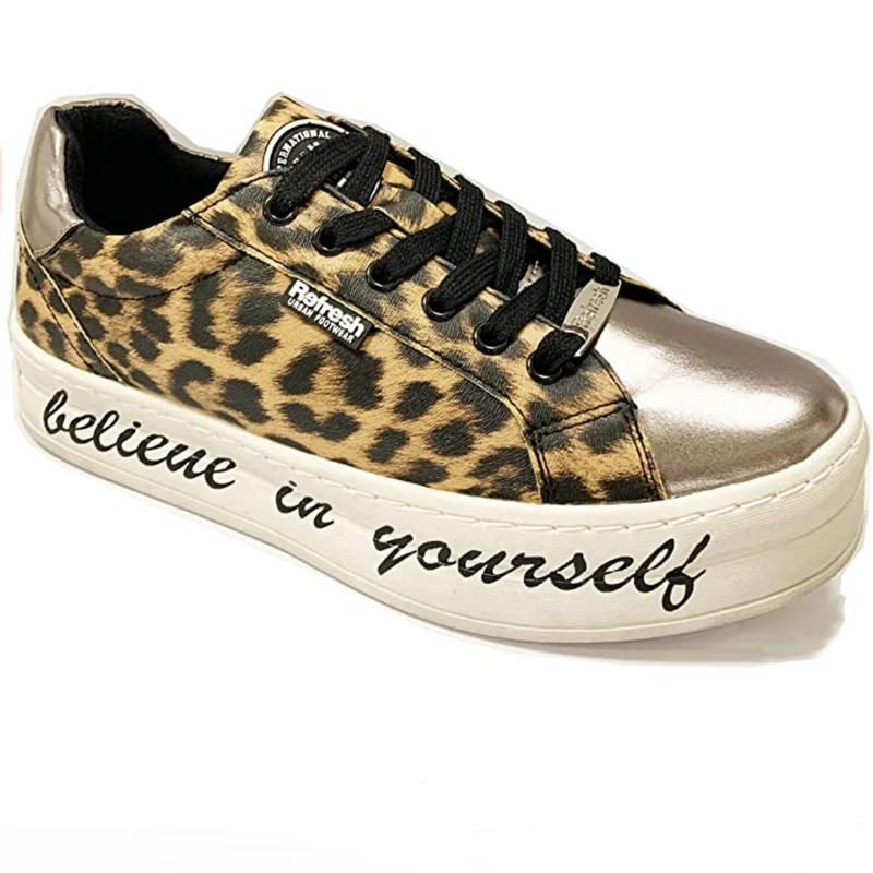 Refresh Mode-Sneaker für Damen – Leopardenmuster