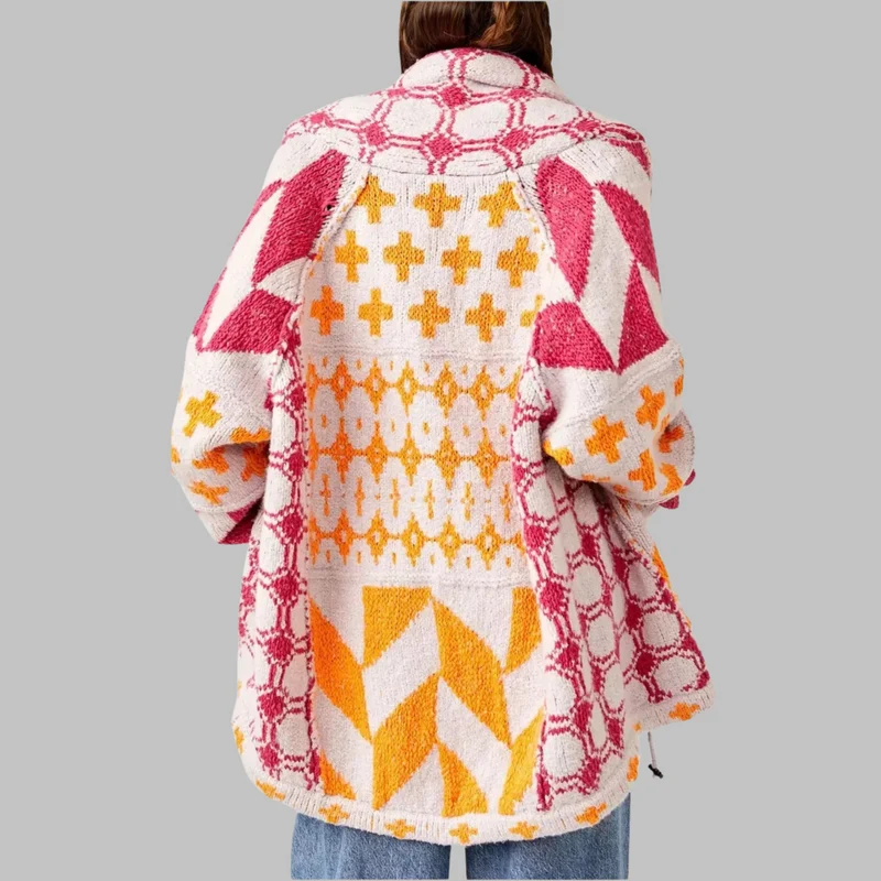 Melanie | Elegante Oversize-Strickjacke Mit Knopfleiste