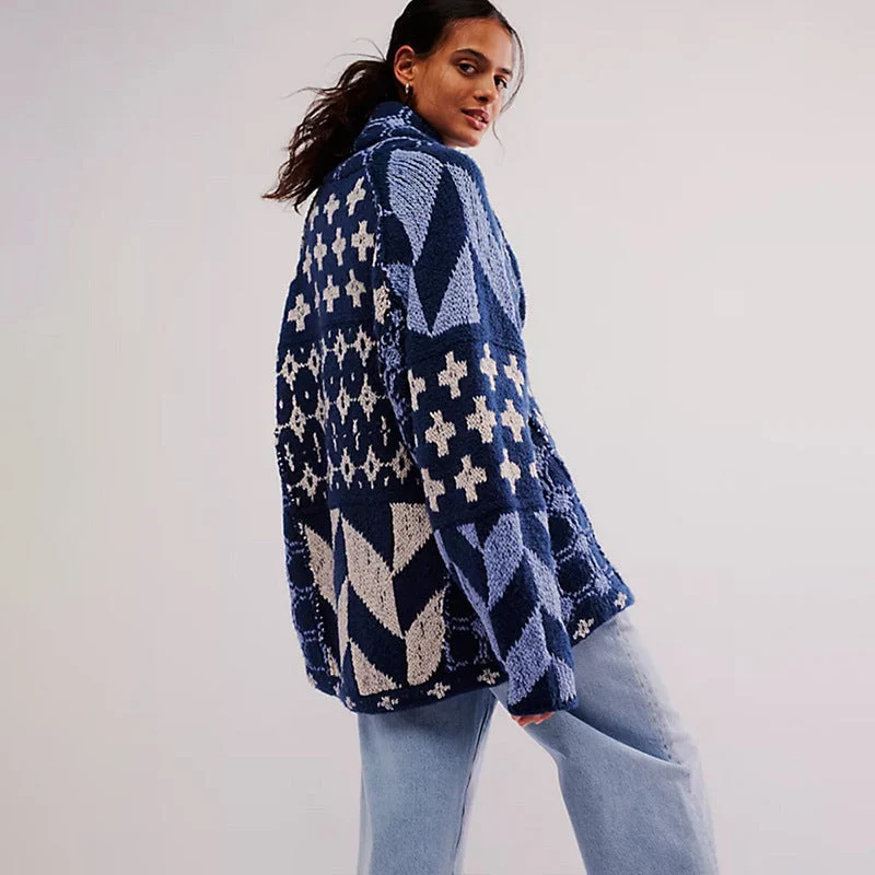 Melanie | Elegante Oversize-Strickjacke Mit Knopfleiste