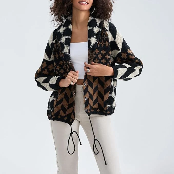 Melanie | Elegante Oversize-Strickjacke Mit Knopfleiste