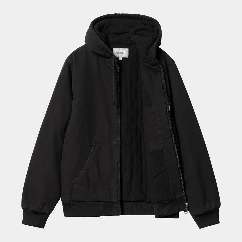 Carhartt WIP Herren Active Heavy Stone Wash Jacke - Schwarz