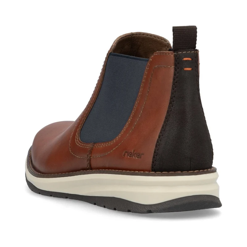 Rieker Herrenleder Chelsea Stiefel - Braun