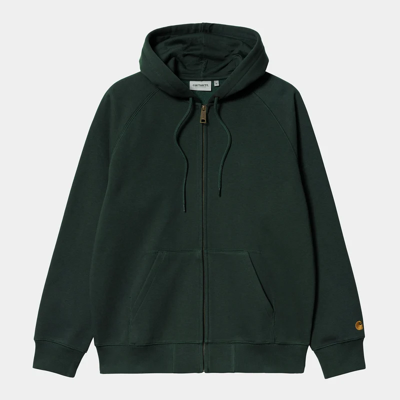 Carhartt WIP Chase-Jacke mit Kapuze für Herren – Juniper / Gold