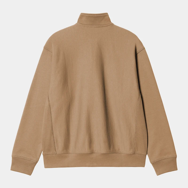Carhartt WIP Herren Halb-Zip-Reißverschluss American Script Sweatshirt - Erdnuss