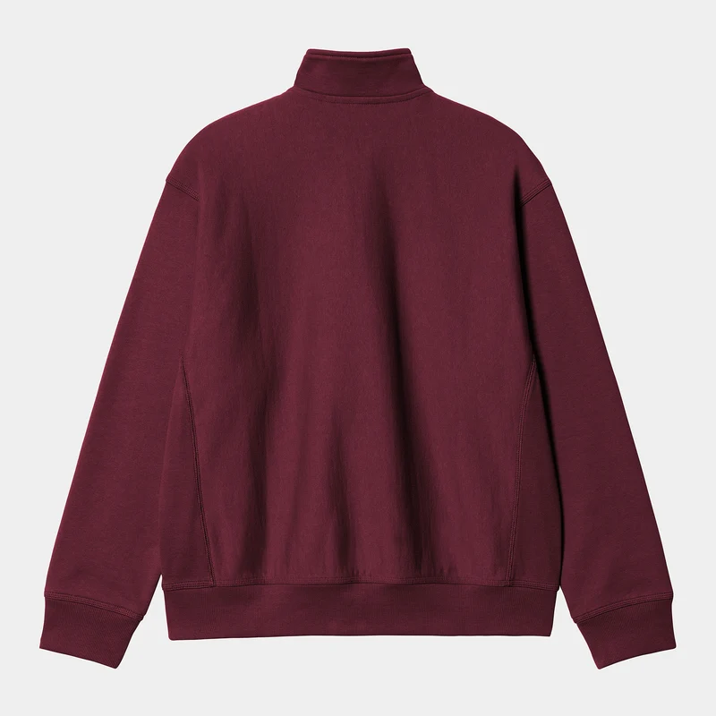 Carhartt WIP Herren Halb-Zip-Reißverschluss American Script Sweatshirt - Malbec