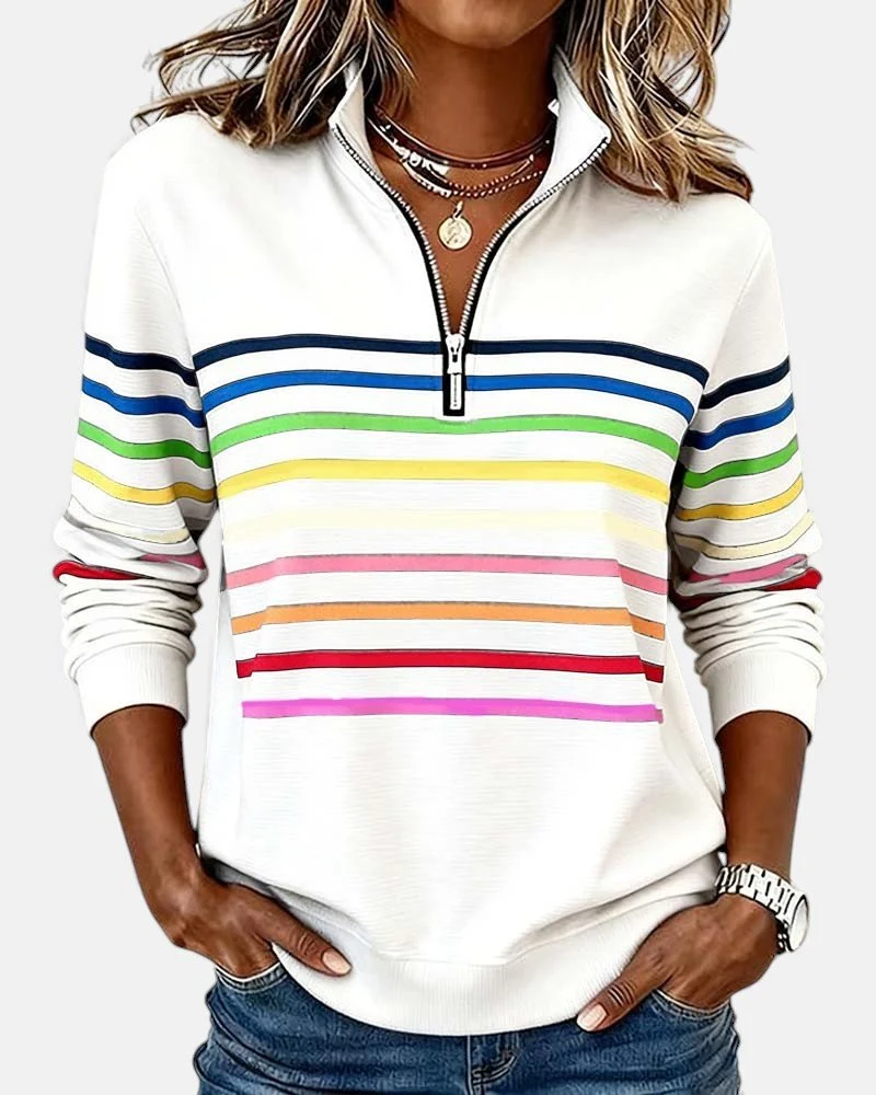 Sandra | Farbenfroher Und Stilvoller Sweatshirt