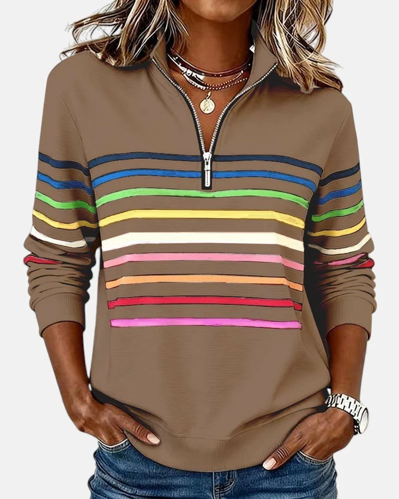 Sandra | Farbenfroher Und Stilvoller Sweatshirt