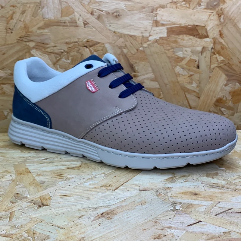 On Foot Herren-Ledersneaker – Taupe
