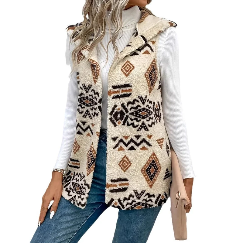 Mia | Stilvolle Und Moderne Damenweste Mit Geometrischem Muster