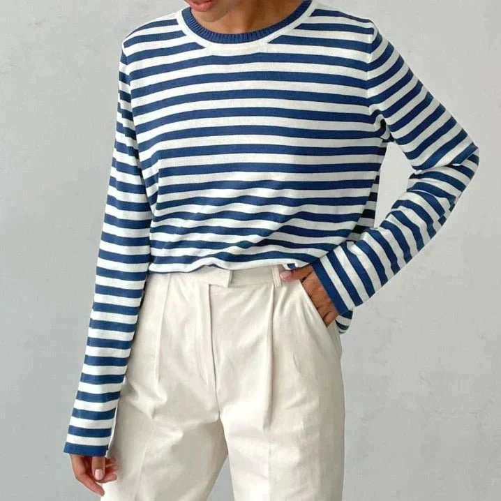 Mia | Maritimer Und Stilvoller Streifenpullover Für Damen