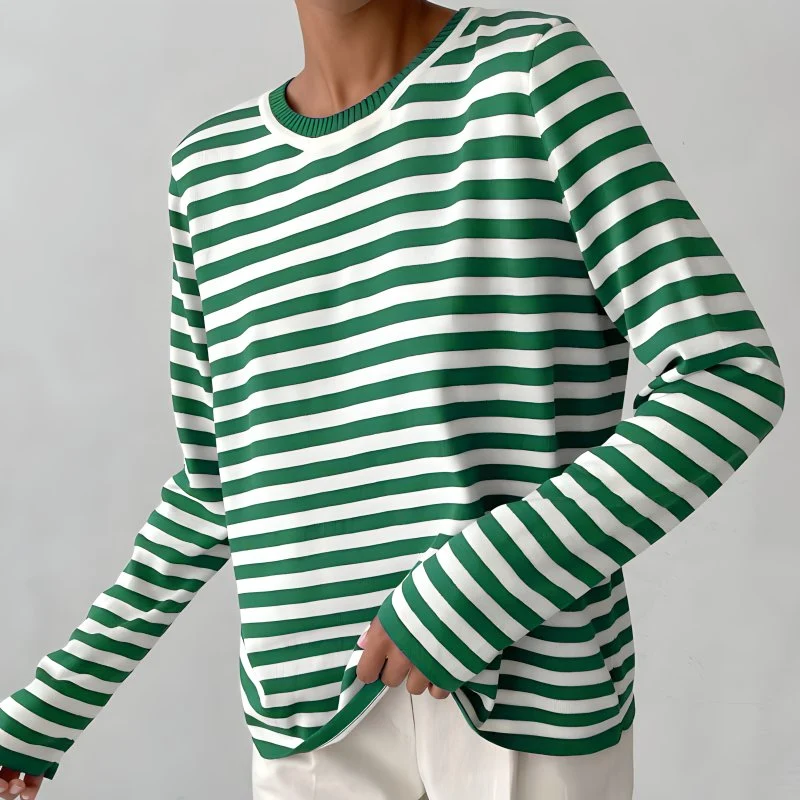 Mia | Maritimer Und Stilvoller Streifenpullover Für Damen