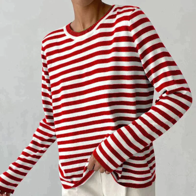 Mia | Maritimer Und Stilvoller Streifenpullover Für Damen