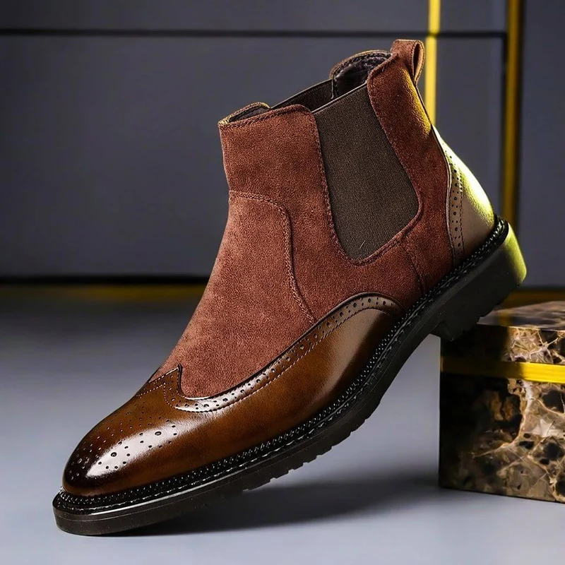Maximilian | Exklusive und Stilvolle Herren-Stiefel aus Glatt- und Wildleder