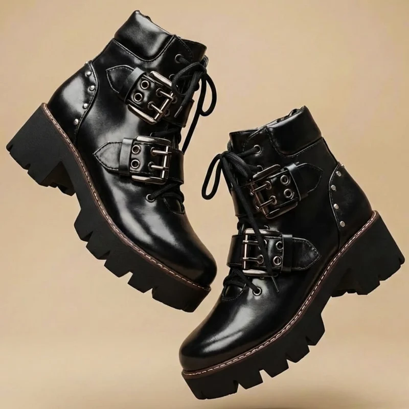 Isabella | Exklusive und Moderne Damen-Stiefeletten mit Markanten Schnallendetails