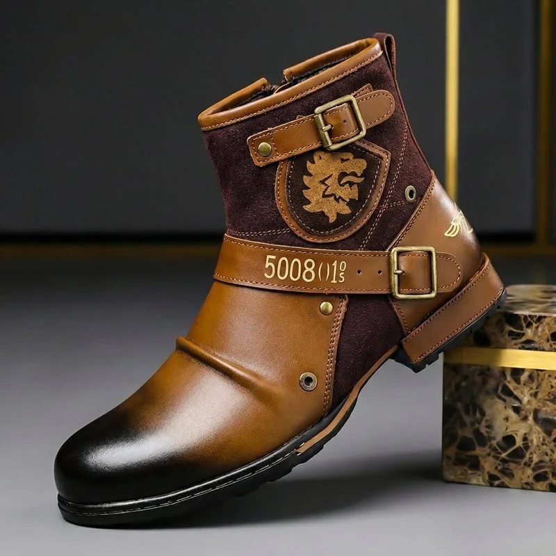 Lukas | Exklusive Herren-Stiefel aus Glatt- und Wildleder im Vintage-Look