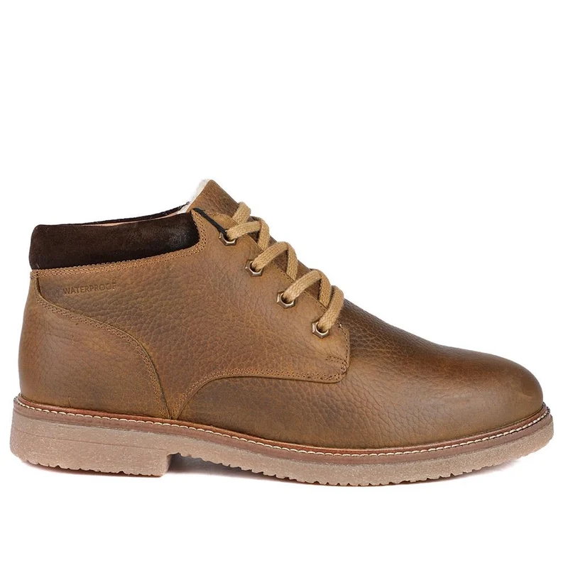 Halifax Waterproof Leather Ankle Boots - HALIFAX / 327 846 - Tan